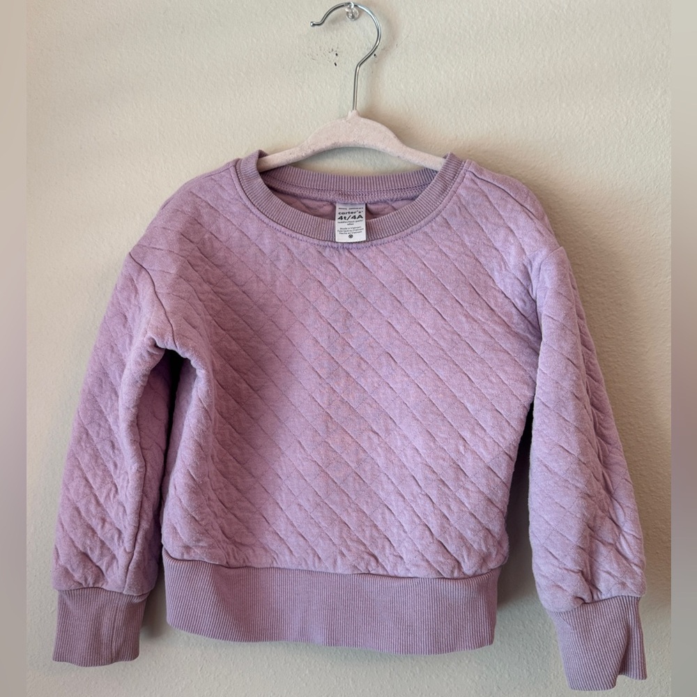 Carter's Light Purple Quilted Girls Sweater